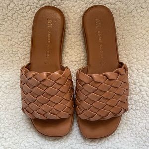 Brown Woven Sandals